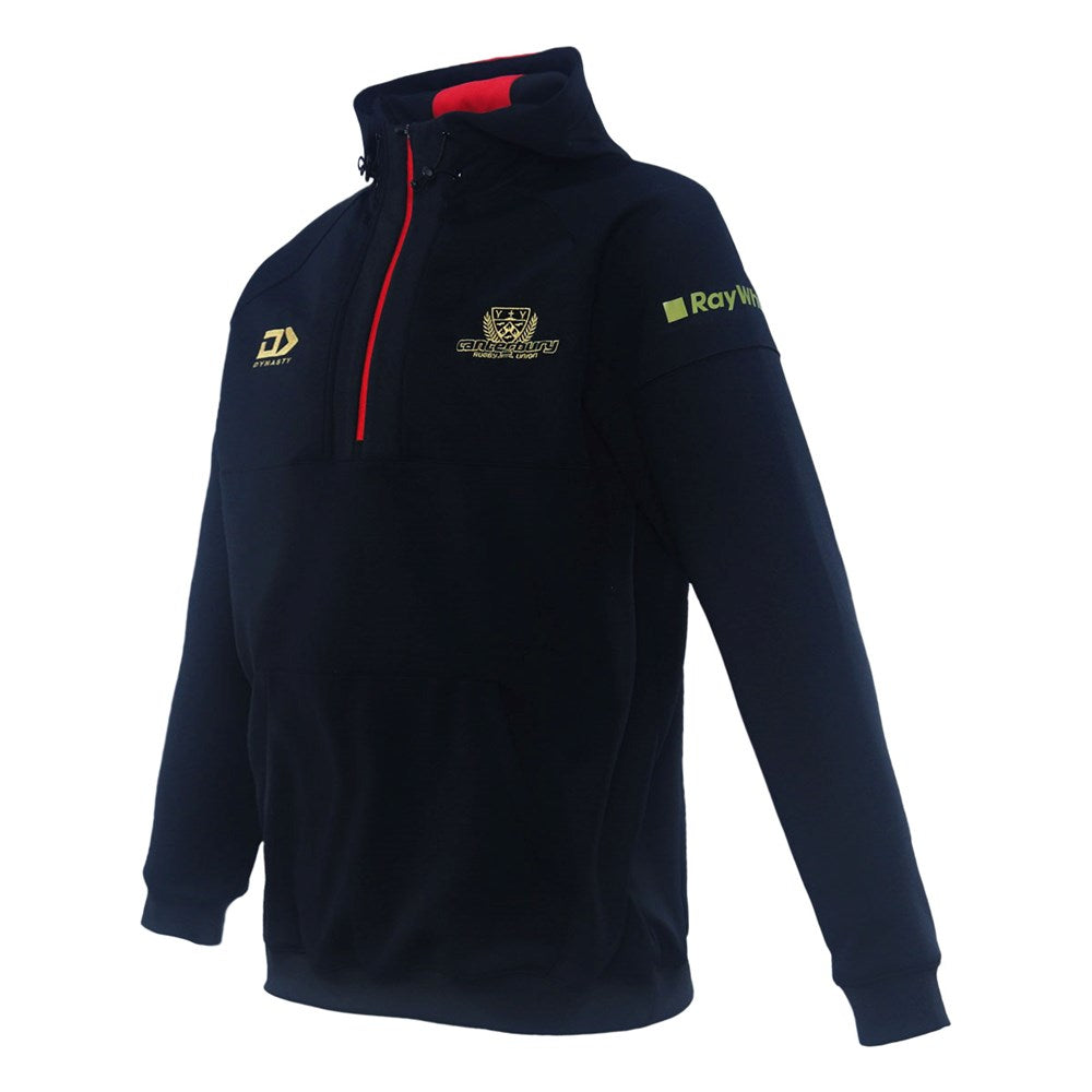 2025 Canterbury Rugby Mens Qtr Zip Hoodie - Black