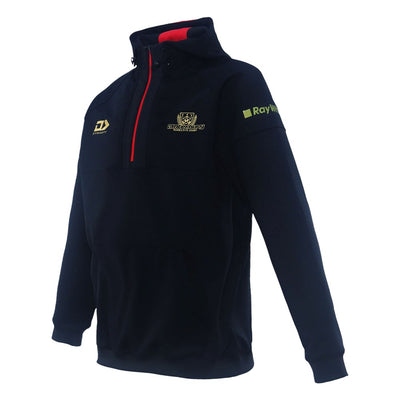 2025 Canterbury Rugby Mens Qtr Zip Hoodie - Black